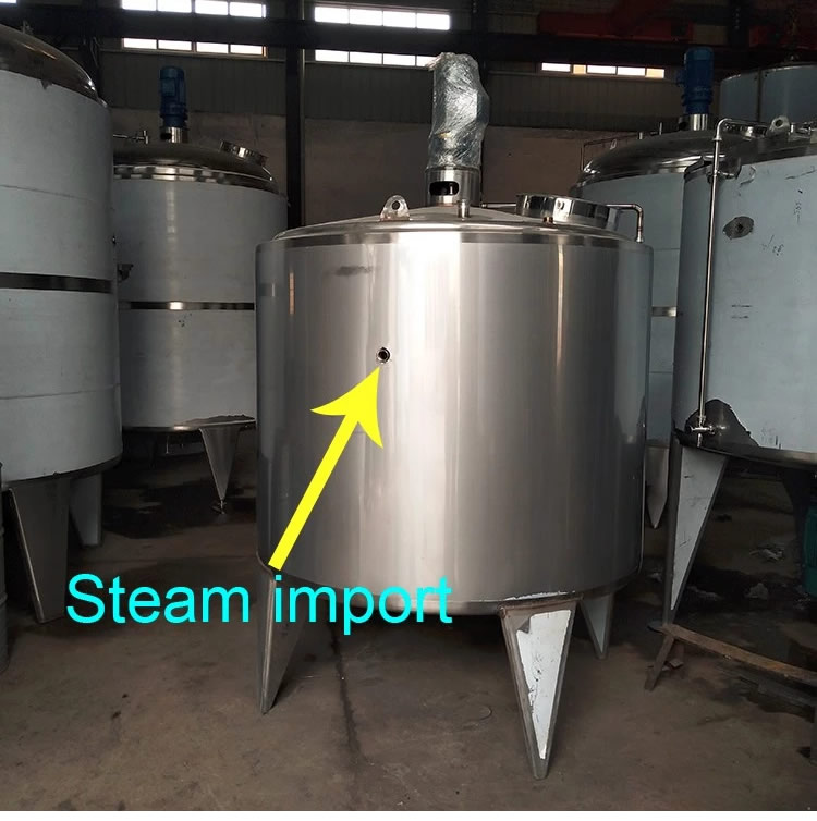 Factory Direct Sale Electric Heating Or Steam Heater Liquid Mixer Mixing Tank