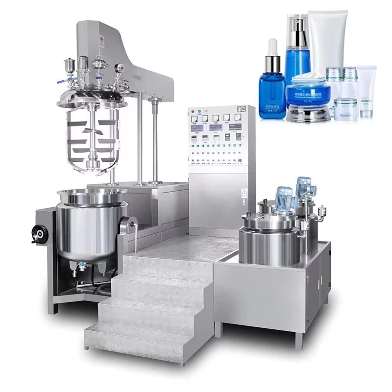 Cosméticos Farmacêuticos Sabonete Líquido Rosto Corpo Rosto Creme Facial Aloe Vera Vácuo Emulsionante Homogeneizador Emulsificador Tanque de Mistura Máquina Misturadora com Agitador