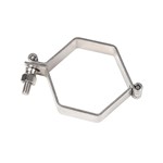 Suporte de tubo hexagonal de aço inoxidável sanitário